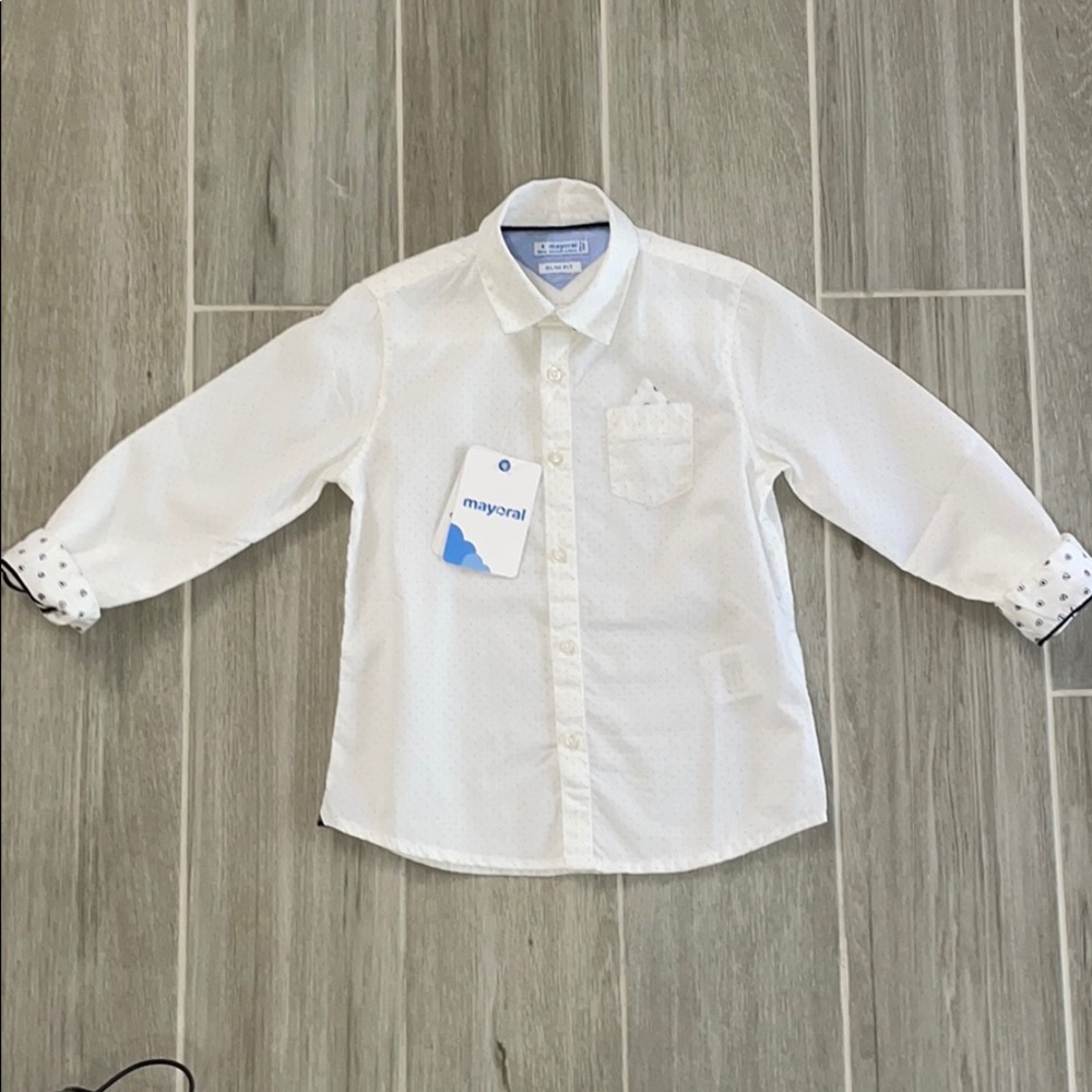 NWT✨Mayoral Buttoned Down Shirt Size 4